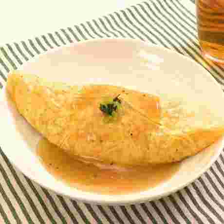 野沢菜の和風オムライス