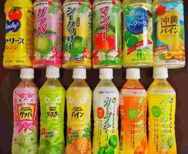 沖縄のコンビニにで売られているペットボトルのドリンク