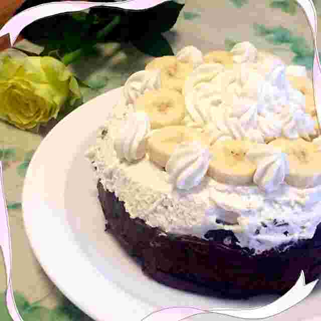 ホットケーキミックスで作るチョコレートバナナケーキ