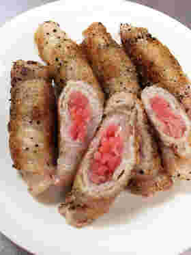紅しょうがの肉巻き
