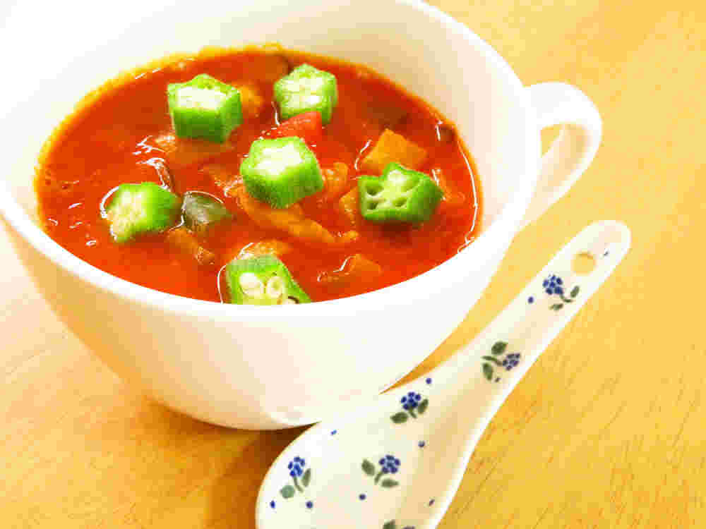 七夕におすすめの夏野菜のトマトクリームスープ