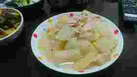 夕顔とベーコンの煮物