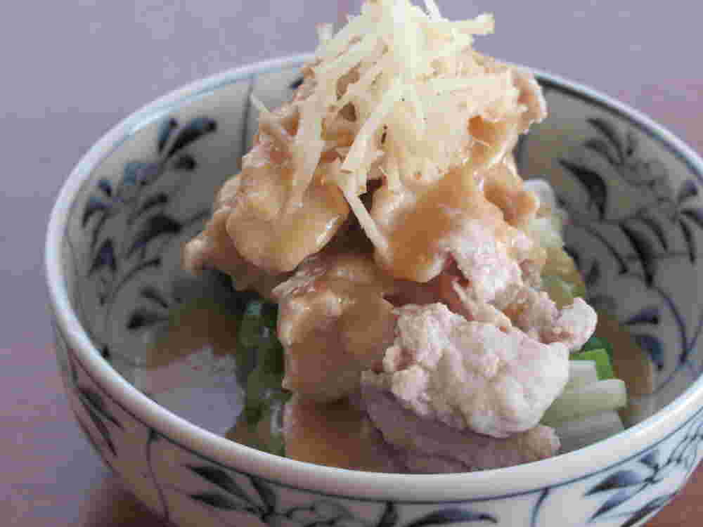 豚肉と細ねぎのぬた和え