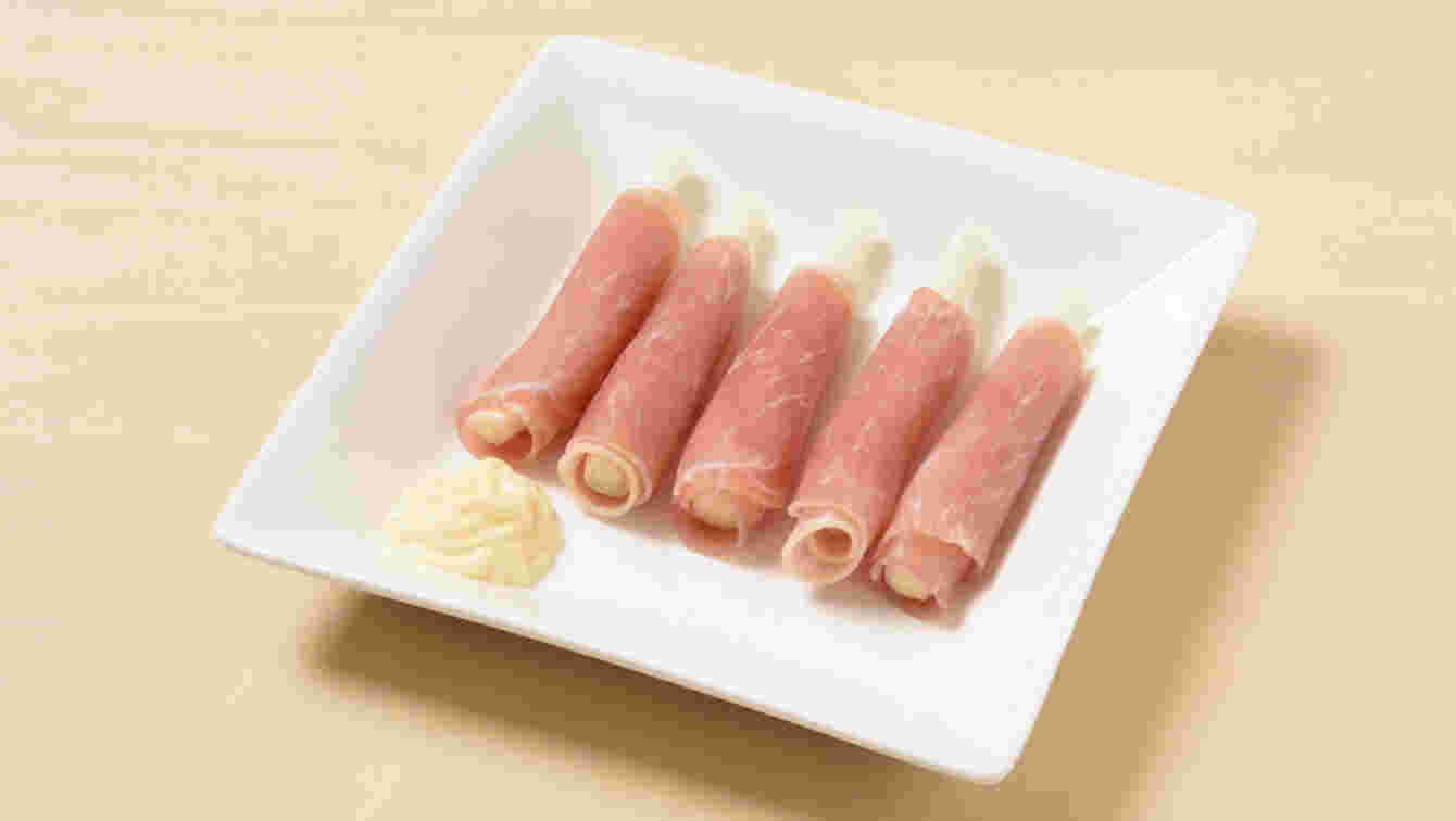エシャロットの生ハム巻き