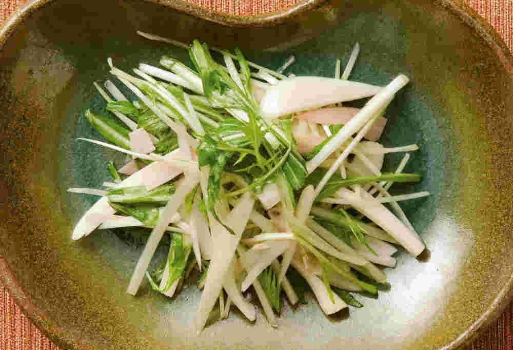 エシャレットとみず菜のサラダ