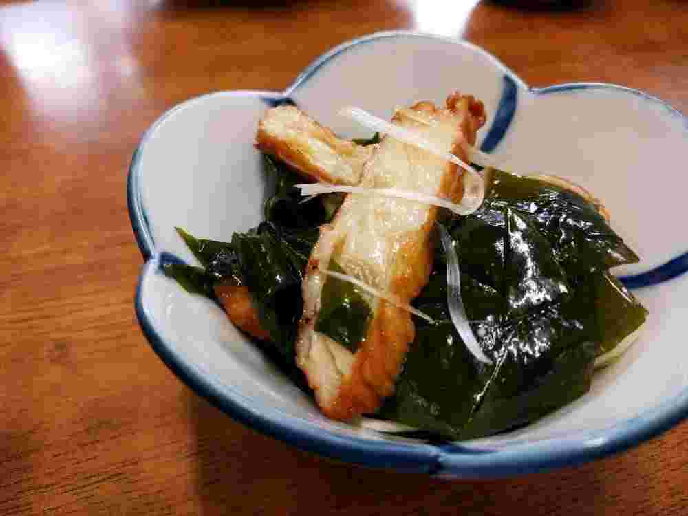 さつまあげとわかめの和え物