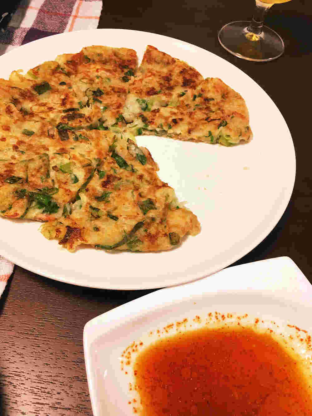 お好み焼き粉のねぎ焼き