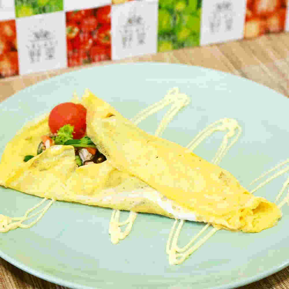 温野菜のオムクレープ