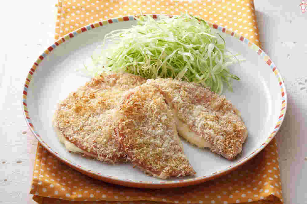 揚げずにハムカツレツ