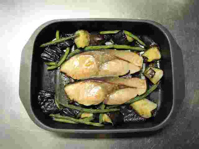 グリルパンを使った魚料理