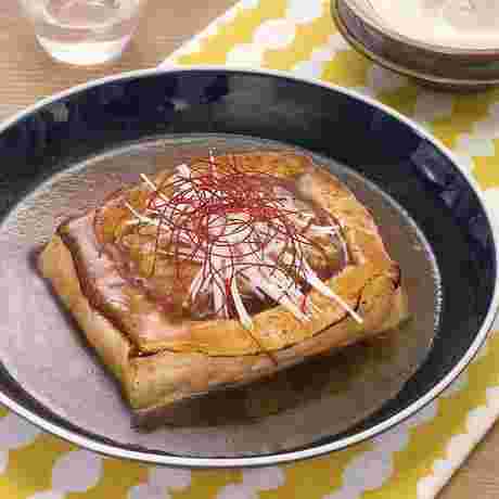  焼き豆腐の肉詰めあん