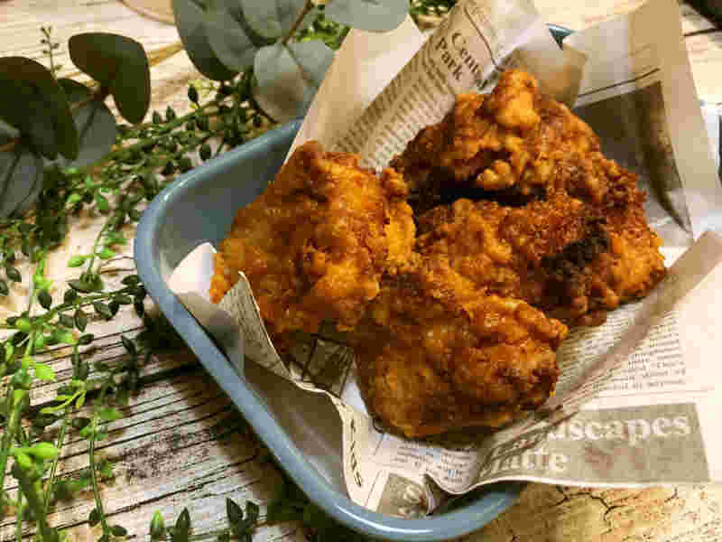 器に盛られたファミチキ風唐揚げ