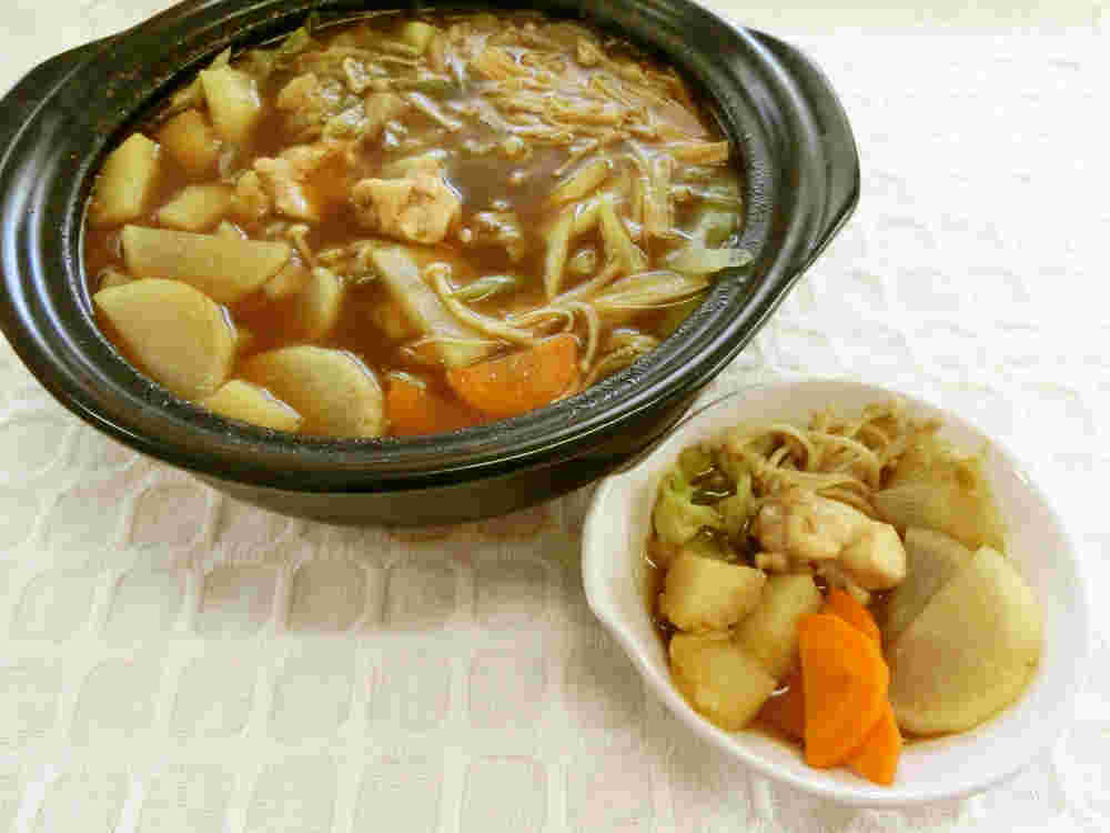 キャベツのカレー鍋のレシピ画像