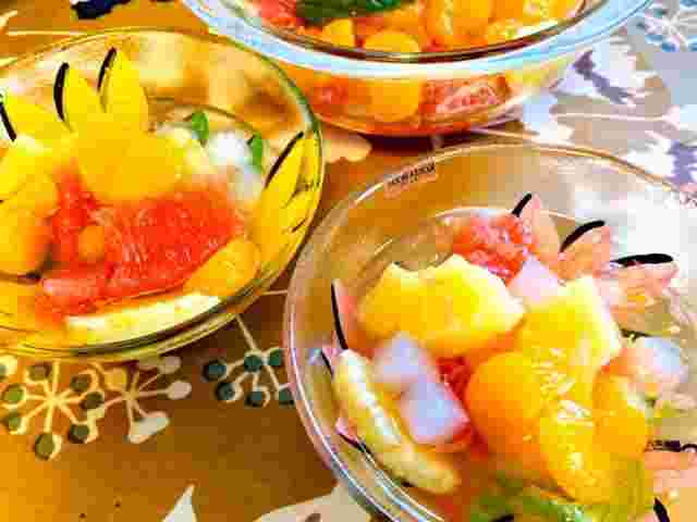 簡単グレープフルーツのフルーツポンチ