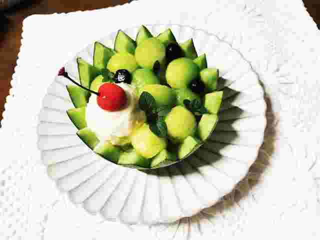 まるごとメロンのフルーツポンチ