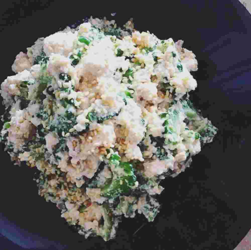 野菜と鰻の白和え