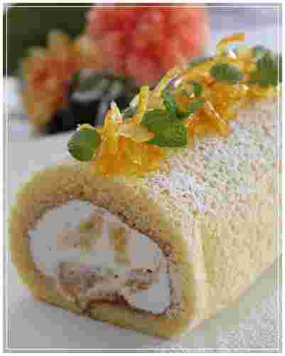 甘夏ヨーグルトクリームのロールケーキ