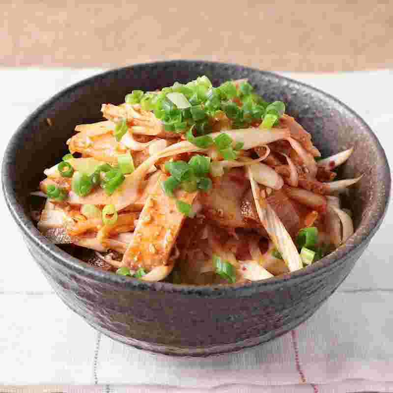 ねぎチャーシューキムチ丼