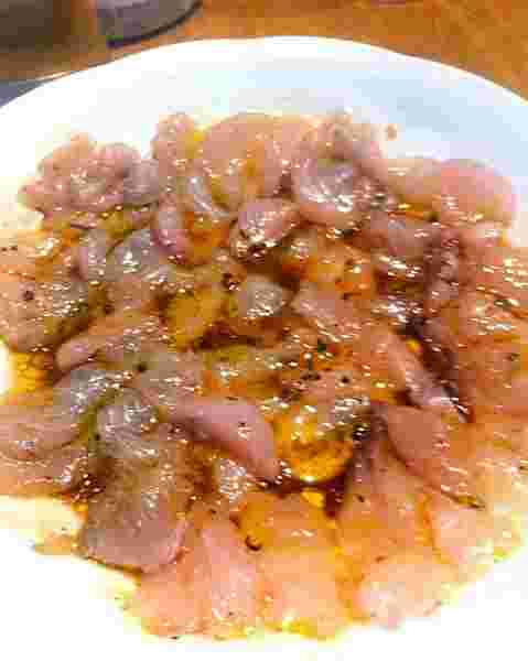 さごしで作ったカルパッチョ