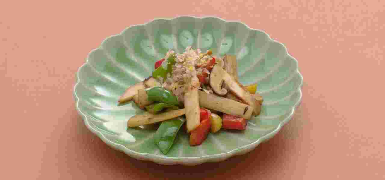 松茸と野菜を炒めたソテー