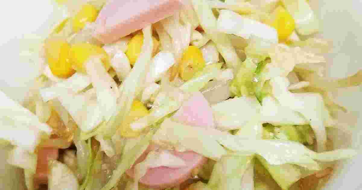 キャベツともやしの中華味噌サラダ