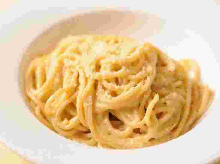 安納芋のクリームソースのスパゲティ
