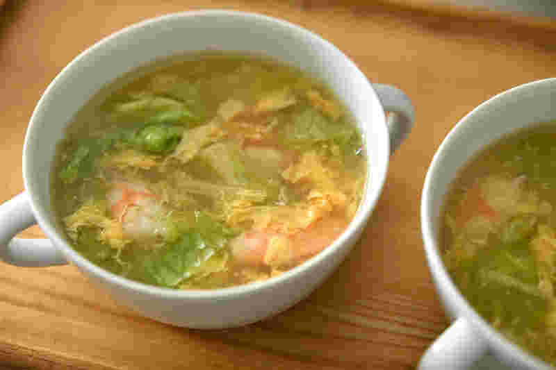 食べるスープ「エビの生姜かきたま汁」