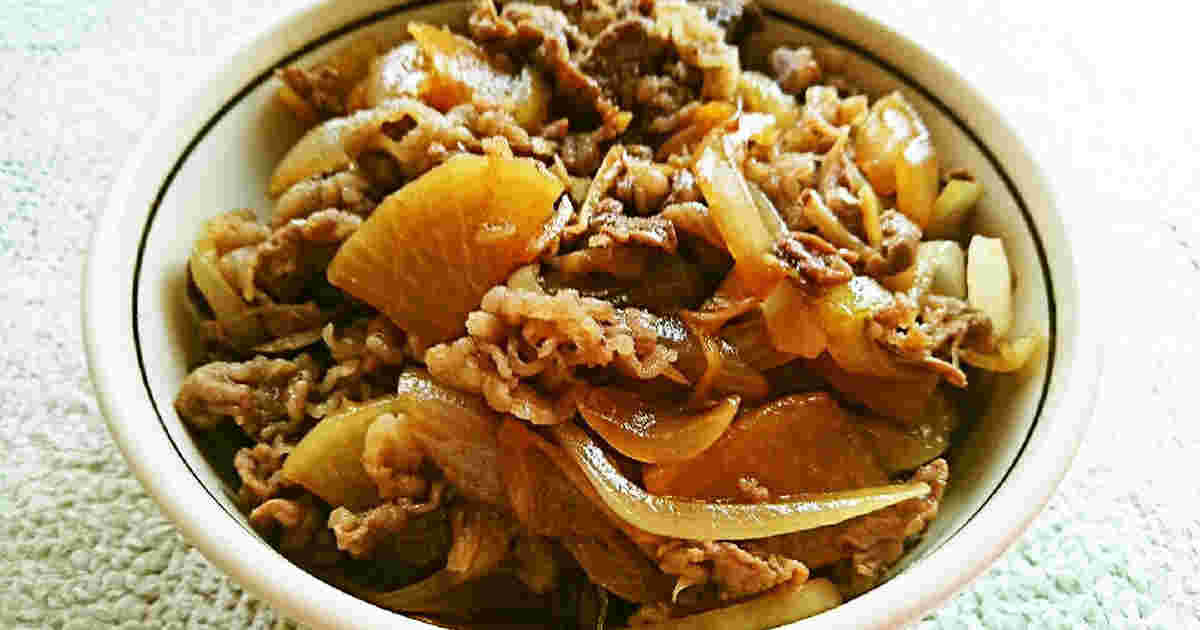 牛バラ肉切り落としを使った牛丼