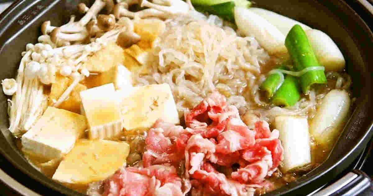 牛バラ肉切り落としを使ったすき焼き