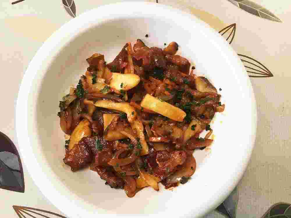 豚肉のお弁当レシピ「ポークチャップ」