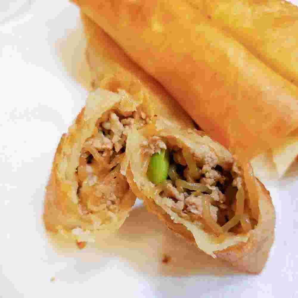 豚肉のお弁当おかず「豚こまと枝豆の和風春巻き」