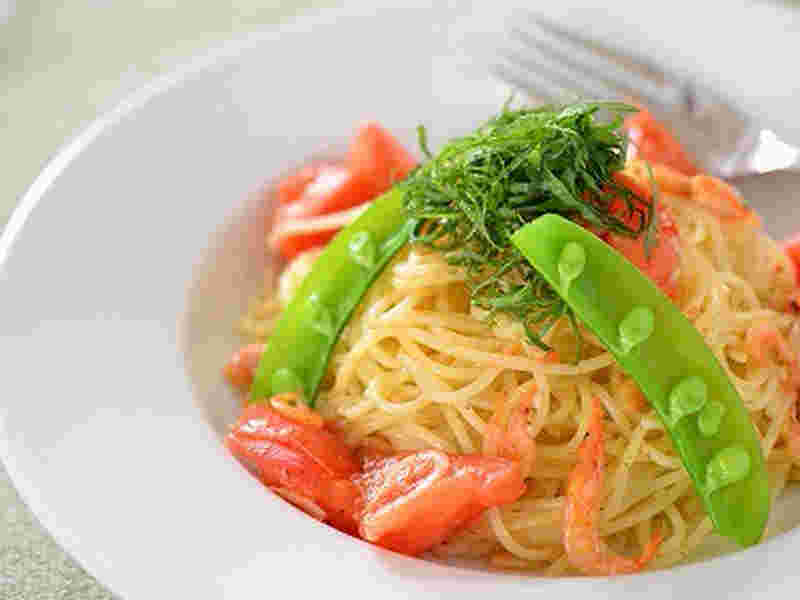 桜えびとフレッシュトマトのスパゲティ