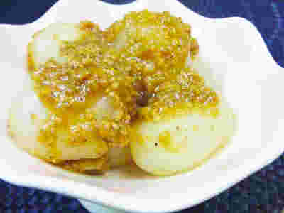 玉こんのごま味噌がらめ