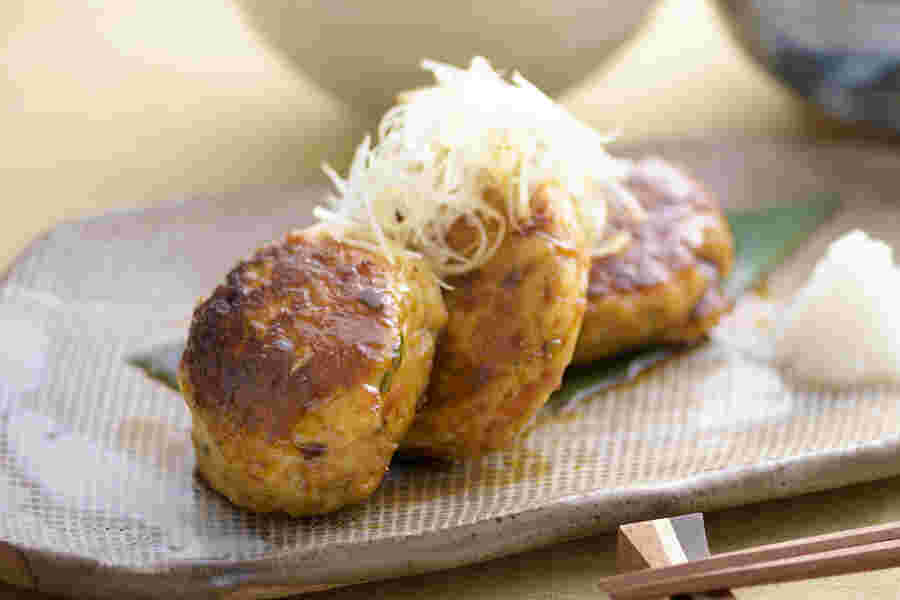 照ってる粉豆腐つくね