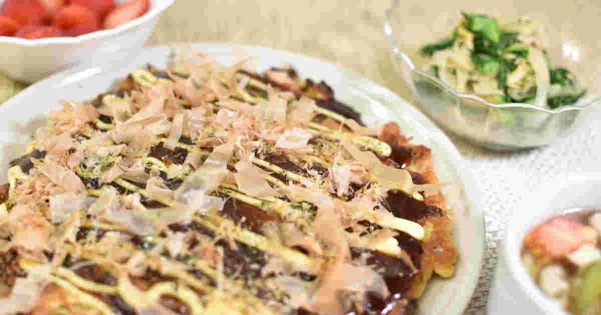 春キャベツのお好み焼き