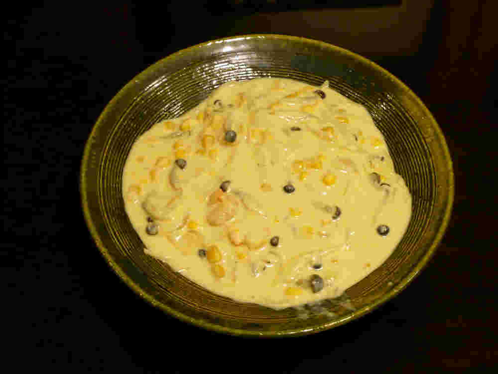 コーンクリーム缶の冷製パスタ
