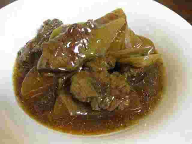 牛バラ薄切り肉と大根の中華煮込み