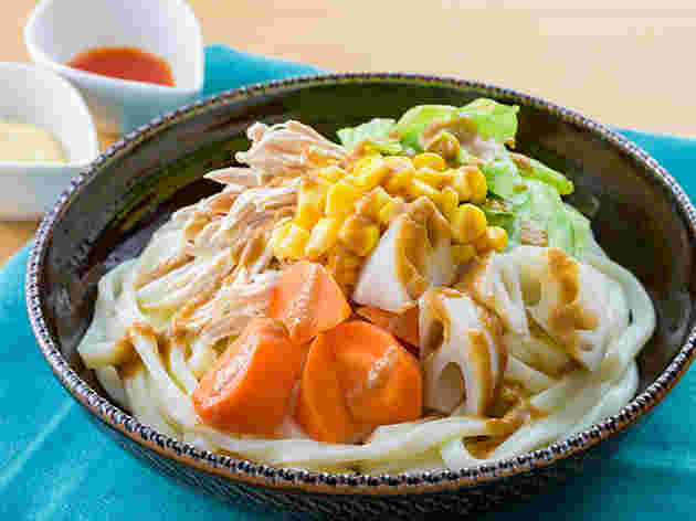 蒸し野菜のうどん