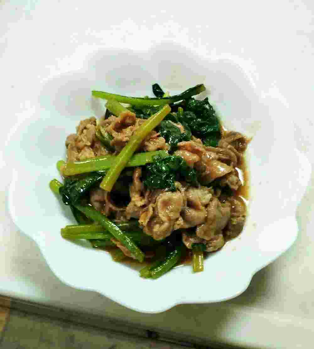豚肩ロース薄切り肉を使用したオイスター炒めの画像