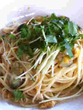 いちご煮を使ったパスタ