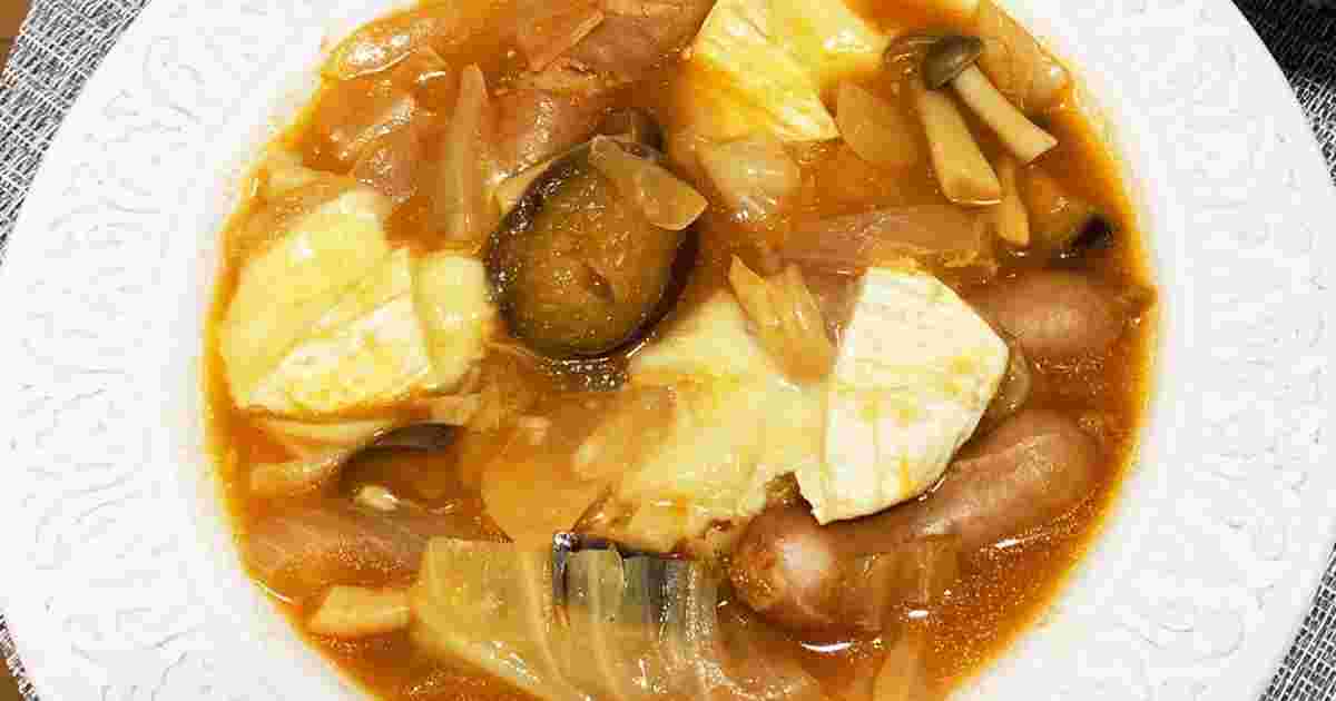 トマトペーストで作ったミネストローネ
