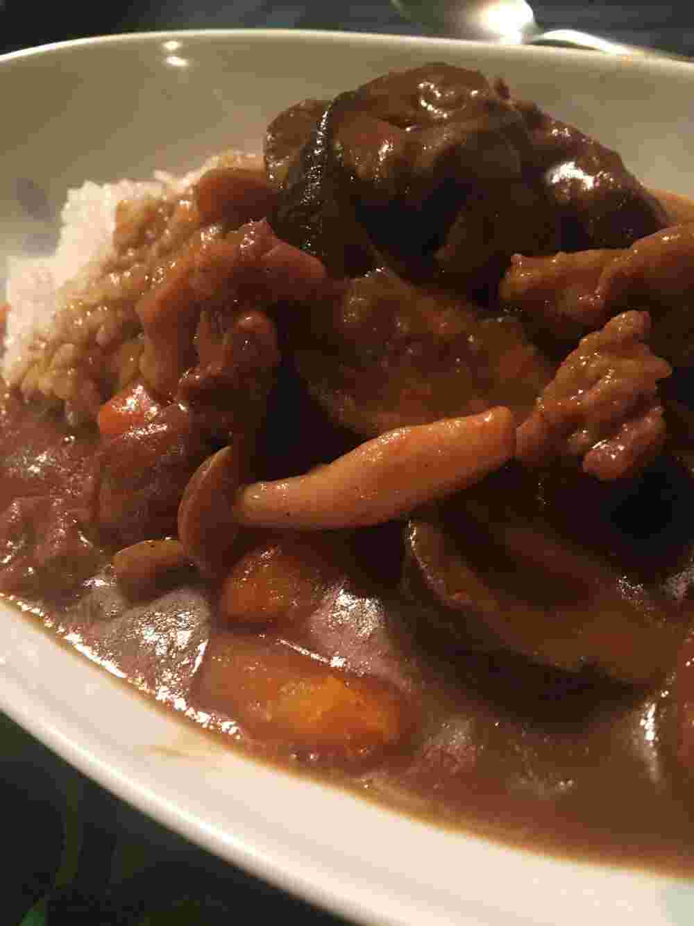 なすカレー、なすと牛すじのカレー