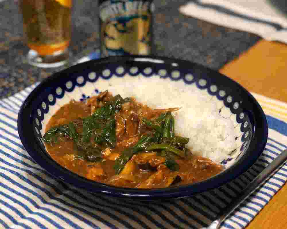 さば味噌入りなすカレー