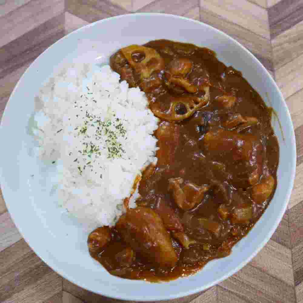 れんこん入りなすカレー
