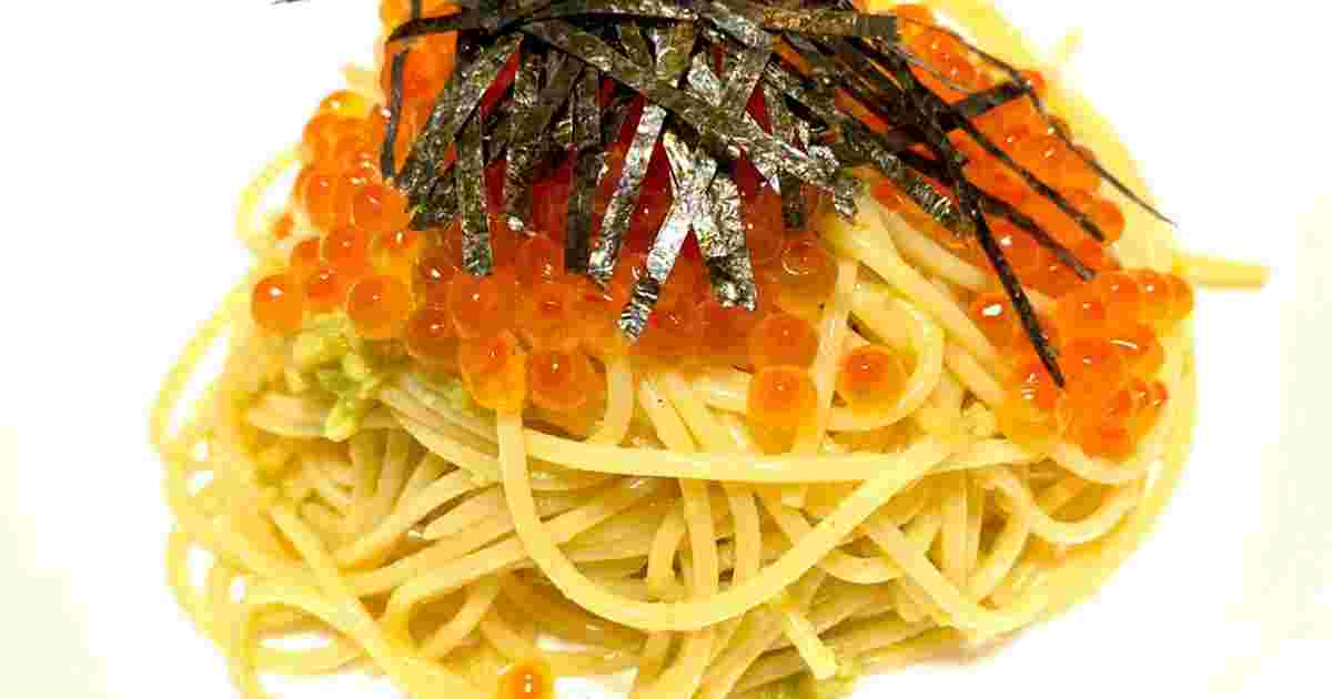 イクラの和風アボカドパスタ