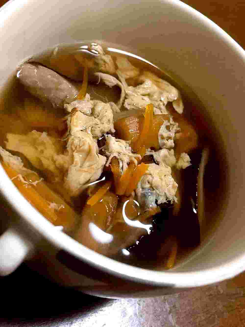 干し椎茸と干し貝柱のスープ