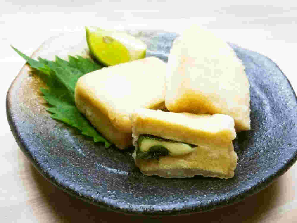 凍み豆腐のチーズサンド揚げ