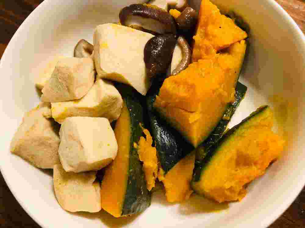 南瓜と凍み豆腐の煮物