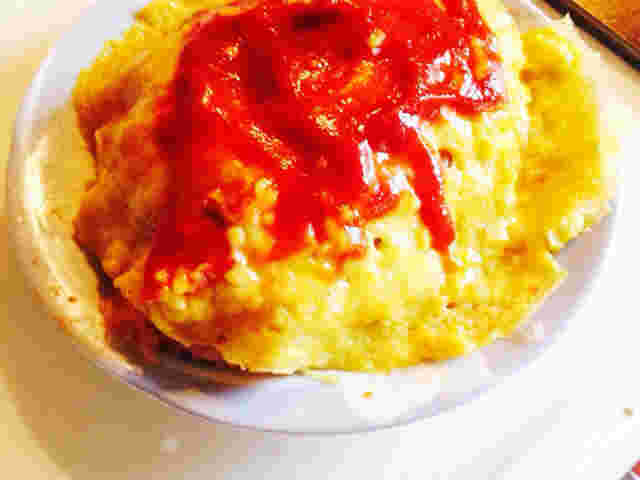 しらたきご飯で作ったオムライス