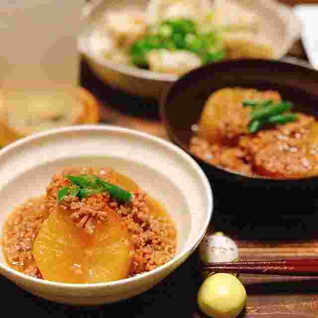大根のそぼろ煮あんかけ